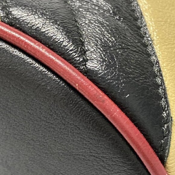 Auth GUCCI GG Marmont Mini Bucket Bag 573817 Black Beige Leather Shoulder Bag - Picture 3 of 15